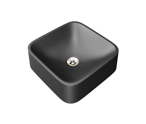 Умывальник Formastone Квадро 35 G405 искристый черный Fosto