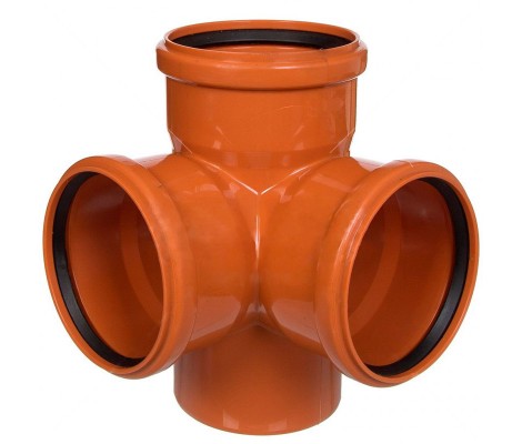 Крестовина двухплоскостная 110/110/110/90° рыжая Flextron