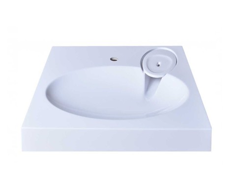 Умывальник Мэй 60 для установки над стиральной машиной с отверстием под смеситель 605мм*604мм*95мм Marco