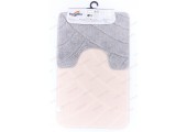 Комплект ковриков для ванны Classic из 2 шт 50х80/50х40см 11мм серый Banyolin