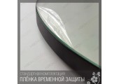 Зеркало 500х800 овальное LED подсветкой 6500К 9,6 Вт/м с сенсор.выкл.и часы в черн алюм проф КЗСК