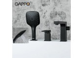 Смеситель для ванны G1117-6 врезной черный Gappo Смеситель для ванны G1117-6 врезной черный Gappo