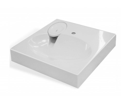 Умывальник BR-2 белый для установки над стиральной машиной с креплением (599*595*90)