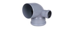 Отвод канализационный 110/50/87° с двумя патрубками ПП Sinikon
