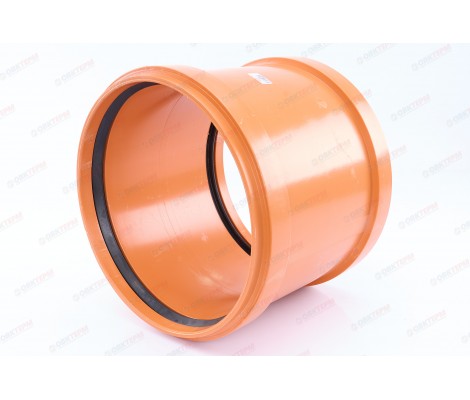 Муфта канализационная 250 рыжая ремонтная Sinikon