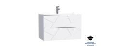 Тумба Флай 80 под умывальник Комфорт 80 подвесная, белый, 2 ящика Francesca
