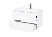 Тумба Флай 80 под умывальник Комфорт 80 подвесная, белый, 2 ящика Francesca
