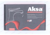 Смеситель д/умывальника AKSA BAS-01-17 нерж/сталь (катридж 35мм, на ГАЙКЕ)