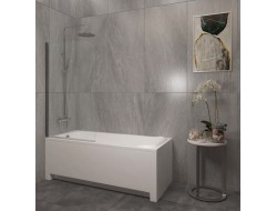 EG5C Душевое ограждение на ванну EvaGold 90*130, профиль хром, прозрачное стекло