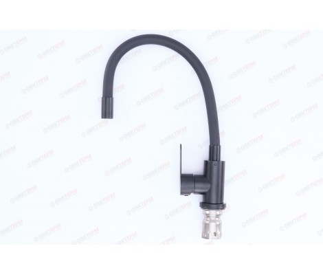 Смеситель д/кухни нерж/сталь ZERIX DAX-011 BLACK REFL.BLACK (излив-силикон)10 шт/ящ