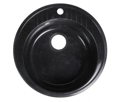 Мойка керамогранитная S-5 круглая черный глянец Simgran Мойка керамогранитная S-5 круглая черный глянец Simgran