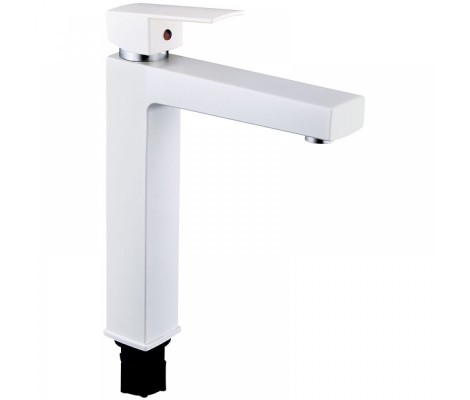 Смеситель д/умывальника PLAMIX KUBUS-001 HIGH SET White