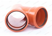 Тройник канализационный 110/110/45° рыжий Flextron