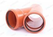 Тройник канализационный 110/110/45° рыжий Flextron
