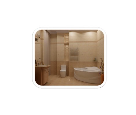 Зеркало 70*80 LED подсветкой 6000К 9,6 Вт/м с сенсорным выкл 341ск КЗСК