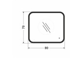 Зеркало 70*80 LED подсветкой 6000К 9,6 Вт/м с сенсорным выкл 341ск КЗСК
