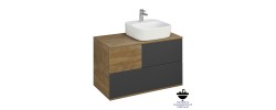 Тумба подвесная 85, Терра 85 Дуб Кантри/Антрацит Aquaton