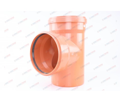 Тройник канализационный 315/315/90° рыжий Sinikon