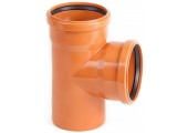 Тройник канализационный 315/315/90° рыжий Sinikon