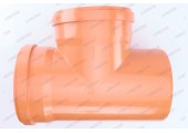Тройник канализационный 315/315/90° рыжий Sinikon