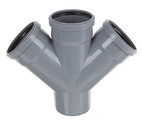 Крестовина канализационная 50/50/50/45° Sinikon