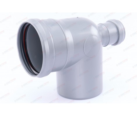 Отвод канализационный 110/50/90° назад Sinikon