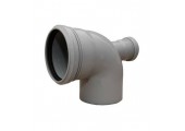 Отвод канализационный 110/50/90° назад Sinikon