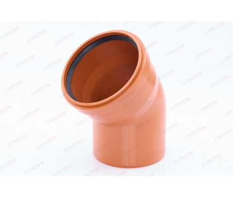 Отвод канализационный 160/45° рыжий Sinikon