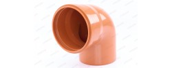 Отвод канализационный 160/90° рыжий Sinikon