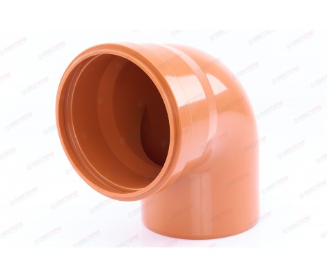 Отвод канализационный 160/90° рыжий Sinikon