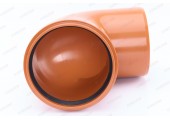 Отвод канализационный 160/90° рыжий Sinikon