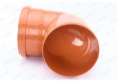Отвод канализационный 200/90° рыжий Sinikon