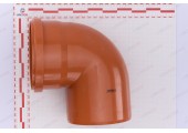 Отвод канализационный 200/90° рыжий Sinikon