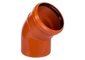 Отвод канализационный 250/45° рыжий Sinikon