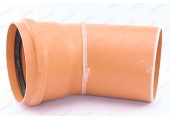 Отвод канализационный 250/45° рыжий Sinikon