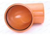 Отвод канализационный 250/90° рыжий Sinikon