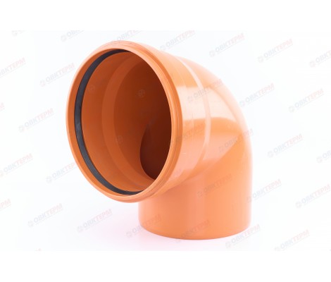 Отвод канализационный 315/90° рыжий Sinikon