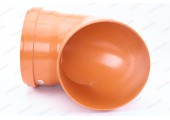 Отвод канализационный 315/90° рыжий Sinikon
