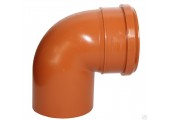 Отвод канализационный 315/90° рыжий Sinikon