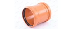 Муфта канализационная 110 рыжая ремонтная Sinikon