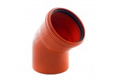 Отвод канализационный 110/45° рыжий Sinikon