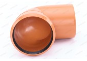 Отвод канализационный 110/90° рыжий Sinikon