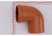 Отвод канализационный 110/90° рыжий Sinikon
