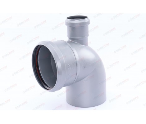 Отвод канализационный 110/50/90° вверх Sinikon