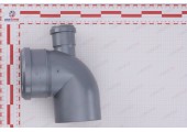 Отвод канализационный 110/50/90° вверх Sinikon