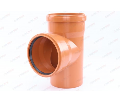 Тройник канализационный 160/160/90° рыжий Sinikon Тройник канализационный 160/160/90° рыжий Sinikon