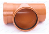 Тройник канализационный 160/160/90° рыжий Sinikon Тройник канализационный 160/160/90° рыжий Sinikon
