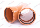 Тройник канализационный 160/160/45° рыжий Sinikon Тройник канализационный 160/160/45° рыжий Sinikon