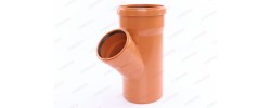 Тройник канализационный 160/110/45° рыжий Sinikon