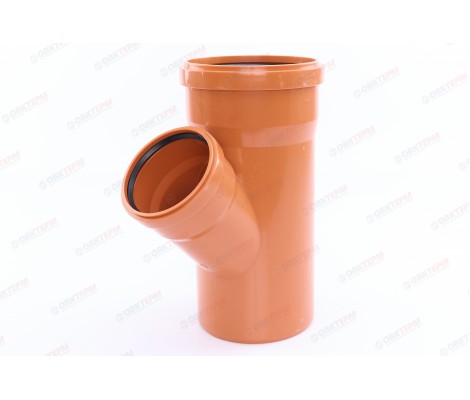 Тройник канализационный 160/110/45° рыжий Sinikon Тройник канализационный 160/110/45° рыжий Sinikon